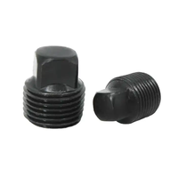 Bouchon carré en acier au carbone noir, haute pression, filetage mâle NPT BSPT, de 1/8 po à 2 po, haute température