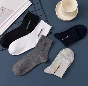 Classical Casual Tube Custom Logo <b>Socks</b> Cotton Business Crew <b>Socks</b> Men Wholesale <b>Black</b> Gray High Quality - Product Image 6