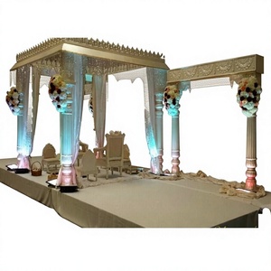 Royal Palace Style Indian Wedding Mandap Modern & Dreamy Look Wedding Mandap Set White Rajwada Mandap para Royal Weddings USA - Product Image 1