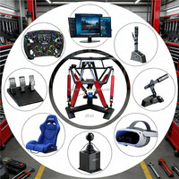 Cabina de Simulación de Vuelo Modular Personalizada para Interiores con Base de Movimiento 6DOF Compatible con Simtools, Simhub y Software de Simulación de Vuelo Flypt
