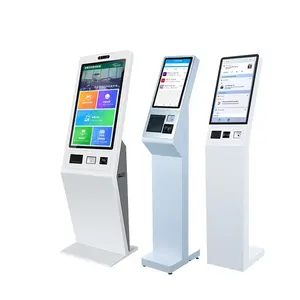 IRXSEE 15.6 21.5 32 43 inch printer barcode reader NFC POS ordering totems self service payment kiosks for gate check