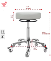 Tabouret de salon professionnel AntluPlus à réglage rotatif à 360 degrés, chaise de beauté pivotante avec roulettes