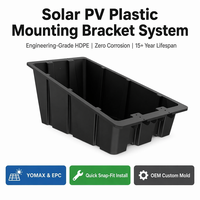 Support de montage en plastique anodisé pour panneau solaire YOMAX, pince d'extrémité réglable, épaisseur 30/35/40 mm, kit d'installation PV, OEM personnalisé