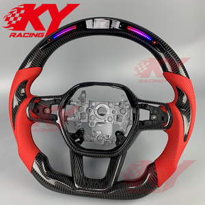 Volante Deportivo de Carreras con LED de Fibra de Carbono Personalizado para Honda Accord Civic 11.ª Generación Tipo R CRV EX Sport Sedan Acura Integra - Product Image 2