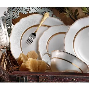 Thangjian bone china louças conjunto jantar natal conjunto de osso china talheres