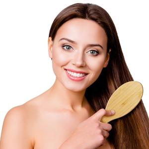 Brosse à cheveux en bambou biodégradable à long manche, élégante et confortable, pour masser le cuir chevelu et démêler les cheveux - Product Image 6