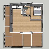 Maison préfabriquée pliable et extensible en conteneur avec double terrasse des deux côtés, structure en acier, maison mobile miniature préfabriquée