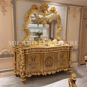 Bàn Ăn Cổ Tròn 6 Người Chạm Khắc Bằng Gỗ Châu Âu - Product Image 6