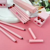 Crayons à lèvres vegan rose longue tenue, anti-bavures, marron, en gros, imperméables, crémeux, marque privée