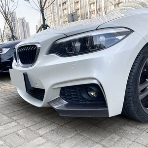 Bmw 2 Series F22 F23 M Sport 2015 2019 Front Bumper Corner Decal Piano Black Carbon Fiber Texture - Product Image 1