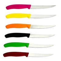 Couteau de Chef Professionnel 8 1/2 Pouces en Acier Inoxydable pour Couper Viande et Tomates, Manche PP Coloré, Compatible Lave-Vaisselle, Gaucher