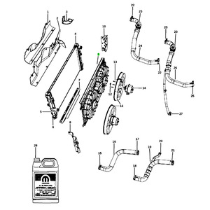 Cubierta de Ventilador 68031872AA para Chrysler Dodge Jeep 2007-2017, Repuesto Negro - Product Image 4