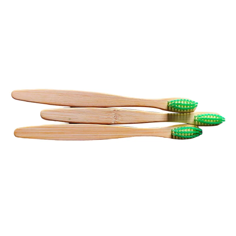 Setole di carbone ecologiche di alta qualità Oem manico per spazzolino da denti in bambù materia prima con Logo personalizzato