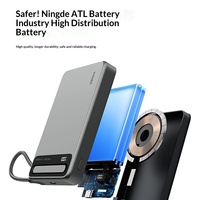 Banque d'alimentation IDMIX avec câble de charge rapide, banque d'alimentation magnétique 45W, banque d'alimentation mobile en métal, chargeur sans fil 4-en-1