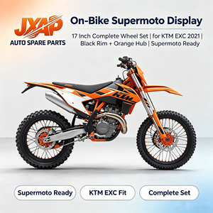 <span class=keywords><strong>Ruedas</strong></span> Supermoto de 17 Pulgadas, Juego Completo de <span class=keywords><strong>Ruedas</strong></span> y Llantas para Motocross <span class=keywords><strong>KTM</strong></span> CRF YZ DRZ 125 450 - Product Image 2