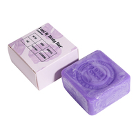 Emballage de luxe personnalisé avec logo pour savon, papier couché 300 g/m², finition brillante, recyclable, avec rabat, imprimé sur mesure, fleurs de savon