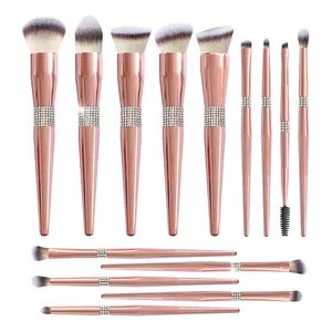 New Makeup Brush 14 Eye Shadow Eye Eye Shadow Makeup Tools Champagne Handle Makeup Brush Set