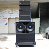 Subwoofer Activo Doble de 21 Pulgadas 9007AS con Pico de 7200W, Caja de Bajos de Alta Potencia para Grandes Estadios, Teatros y Sistemas de Sonido de Alquiler