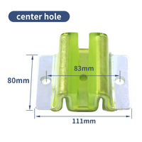 Guide-chaussée de contrepoids d'ascenseur moderne, type M W, insert de rail creux, pour appartement, villa, hôtel, en matériau Pol