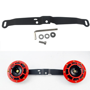 Poyracing Dual Horn <b>Bracket</b> For 2008-2014 Subaru WrX Sti <b>Black</b> Iron Mounting <b>Bracket</b> With Hardware Kit - Product Image 4