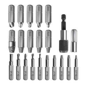 22pcs High-Speed Steel Reverse Thread <b>Removal</b> Tool Damaged Screw Extractor Set Cross-Border Bolt Screw Remover - Product Image 3