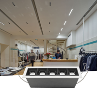 Lampe encastrée à grille en aluminium, simple ou multi-têtes, éclairage haute luminosité, LED COB dimmable pour l'Australie