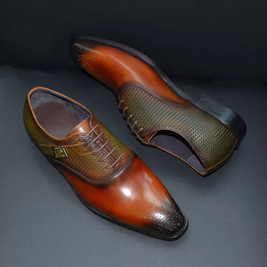 Zapatos de Hombre de Alta Gama, Nuevos, de Lujo, Hechos a Mano en Italia, de Cuero, para Bodas y Negocios, Estilo Oxford - Product Image 1