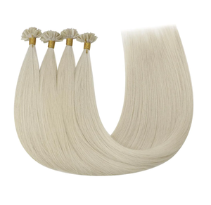 Extensions de <span class=keywords><strong>cheveux</strong></span> humains à pointe plate, blond <span class=keywords><strong>froid</strong></span> et blond chaud, extensions à pointe kératine, pleines de la racine aux pointes - Product Image 1