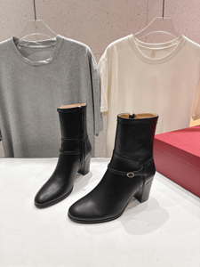 Botines con Tacón Cuadrado y Detalle de Hebilla, con Cierre de Cremallera, para Mujer, Estilo Casual y Elegante, Valentinoing - Product Image 4