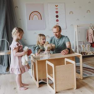 Conjunto de Sillas de Madera Acogedoras para el Hogar, Guardería, Sala de Juegos, Biblioteca, Centro de Libros, Muebles Infantiles - Product Image 3