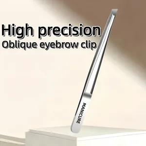 Pinzas de Acero Inoxidable, Herramienta Adecuada para Aplicación de Cejas y Pestañas, Recorte de Barba y Bigote, Aplicador de Cejas Postizas, Regalos - Product Image 2