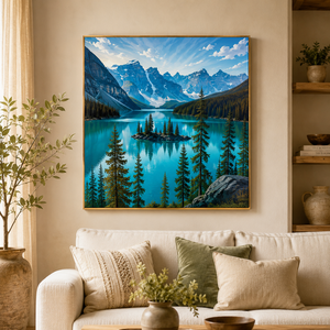 Pintura por Números + Lago de Montaña + Montañas Rocosas Canadienses + Kit de Pintura DIY + Decoración de Pared para el Hogar + Lienzo Acrílico + Adultos - Product Image 2