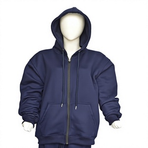Sudadera con Capucha Azul Marino para Mujer, 100% Algodón, Tejido de Punto, Transpirable, Informal, Deportiva, Personalizada, con Estampado Puff, Larga, para Invierno - Product Image 1