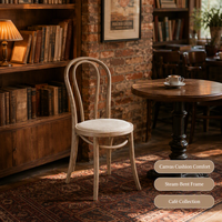 Chaise de salle à manger moderne en bois massif de caoutchouc au design nordique, avec assise rembourrée en toile, pour la maison, le bureau, l'appartement, l'atelier, importée