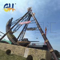 Grande balançoire pirate de 80 places avec mouvement fluide pour les parcs d'attractions et les projets commerciaux