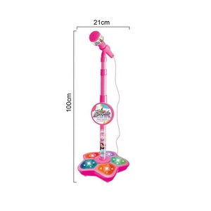 Microphone éducatif pour enfants Bao Han avec support, lumière clignotante, MP3, karaoké, instrument de <span class=keywords><strong>musique</strong></span>, jouets pour enfants - Product Image 5