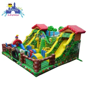 Double Double Inflatable สไลด์ Bouncer Funcity