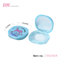 Emballage de fard à paupières de dessin animé mignon étui à blush compact unique 44mm mini contenant de poudre pressée en plastique