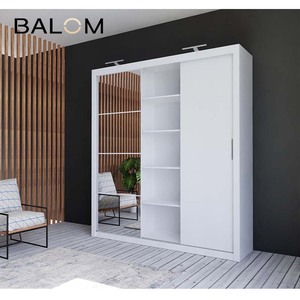 Balom Factory ตู้เสื้อผ้าประตูบานเลื่อน,ตู้เสื้อผ้าติดผนังห้องนอนดีไซน์พร้อมชั้นวางกางเกง - Product Image 5