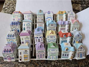 <span class=keywords><strong>Set</strong></span> di Barattoli per Spezie in Ceramica a Forma di Casa Colorata con Coperchio a Clip, Capacità 120mL, Contenitore Decorativo Antipolvere per Sale e Spezie - Product Image 3