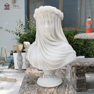 Tallado a mano famosa estatua femenina griega mármol blanco Natural velado <span class=keywords><strong>mujer</strong></span> busto <span class=keywords><strong>escultura</strong></span> Decoración - Product Image 6
