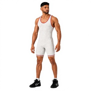 Combinaison de lutte premium en mélange de Lycra, extensible, respirante, séchage rapide, uniforme athlétique léger, vêtements de sport personnalisés - Product Image 1