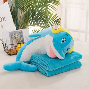 Custom Ogo Pluche Dier Illow Lanket 2 In 1 Airconditioning Baby Cartoon Kussendeken - Product Image 3