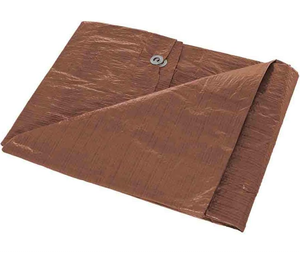 Waterproof Lightweight Brown Eco-Friendly Anti-UV Abrasion-Resistant Multipurpose PE Tarp <b>for</b> Awning & <b>Tent</b> Use - Product Image 3