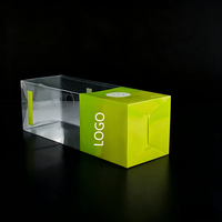 Boîtes d'emballage en plastique PET/PVC transparentes, rectangulaires, petites, écologiques, imperméables, avec logo personnalisé, gaufrage et impression