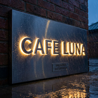 Enseigne commerciale personnalisée en acrylique 3D rétroéclairée, logo de salon de manucure et spa, enseigne de salon extérieure découpée au laser, logo lumineux personnalisable