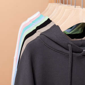 H5572 Fabricant de vêtements Vente en gros Sweats à capuche surdimensionnés en coton mélangé grande taille Sweats à capuche pour hommes et femmes - Product Image 2