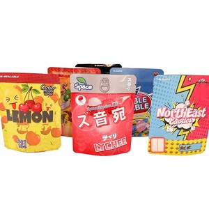Custom Print Resealable Plastic Food Seal Packaging Ziplock Foil Pouch 3.5g 7g 14g Zipper Smell Proof Cookie Mylar <strong>Bag</strong> with logo - Product Image 5