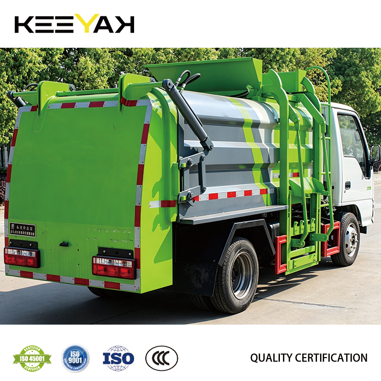 JAC 5m³ Kitchen Waste Garbage Truck Side Conveyor Hopper Suitable for ...