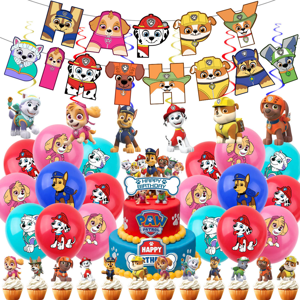 Venta al por mayor de decoración de fiesta patrulla pata para